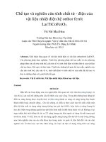 DSpace at VNU: Chế tạo và nghiên cứu tính chất từ - điện của vật liệu nhiệt điện hệ orthor ferrit La(TiCoFe)O3