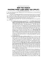 Tư duy sáng tạo_Thầy Hưởng - caohocbinhduongkhoa5ct - Lớp cuối tuần - 12CH04 ď PPLST