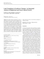 DSpace at VNU: Land Transitions in Northwest Vietnam: An Integrated Analysis of Biophysical and Socio-Cultural Factors