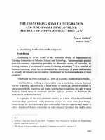 DSpace at VNU: The franchising road to integration and sustainable development: the role of Vietnam''sfranchise law