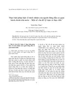 DSpace at VNU: Thực hiện pháp luật về trách nhiệm của người đứng đầu cơ quan hành chính nhà nước – Một số vấn đề lý luận và thực tiễn