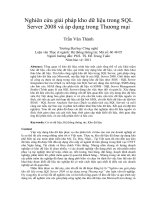 DSpace at VNU: Nghiên cứu giải pháp kho dữ liệu trong SQL Server 2008 và áp dụng trong Thương mại