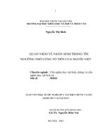 DSpace at VNU: Quan niệm về nhân sinh trong tín ngưỡng thờ cúng tổ tiên của người Việt