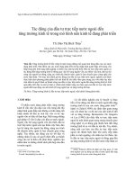 DSpace at VNU: Tác động của đầu tư trực tiếp nước ngoài đến tăng trưởng kinh tế trong mô hình nền kinh tế đang phát triển