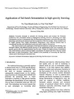 DSpace at VNU: Application of fed-batch fermentation in high-gravity brewing