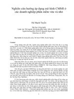 DSpace at VNU: Nghiên cứu hướng áp dụng mô hình CMMI ở các doanh nghiệp phần mềm vừa và nhỏ