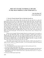 DSpace at VNU: Một số vấn đề tái định cư đô thị ở thị trấn phiêng lanh tỉnh Sơn La