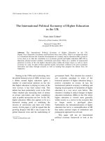 DSpace at VNU: The International Political Economy of Higher Education in the UK