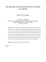 DSpace at VNU: Xác định nhu cầu du lịch thể thao đối với khách tại Vịnh Hạ Long