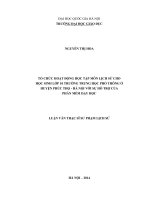 DSpace at VNU: Tổ chức hoạt động học tập môn Lịch sử cho HS lớp 10 trường THPT ở huyện Phúc Thọ - Hà Nội với sự hỗ trợ của phần mềm dạy học