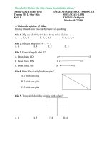 Đề kiểm tra cuối HK1 toán lớp 1 năm học 2017   2018 (sưu tầm 2)_Có ma trận