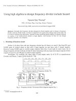 DSpace at VNU: Using high algebra to design frequency divider include hazard