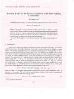 DSpace at VNU: Stability Radii for Difference Equations with Time-varying Coefficients