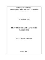 DSpace at VNU: Phát triển du lịch làng nghề tại Bến Tre