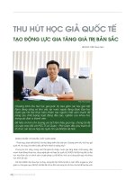 DSpace at VNU: Thu hút học giả quốc tế tạo động lực gia tăng giá trị bản sắc