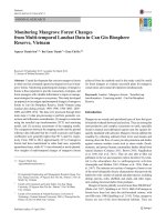 DSpace at VNU: Monitoring Mangrove Forest Changes from Multi-temporal Landsat Data in Can Gio Biosp Reserve, Vietnam