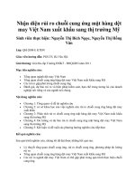 DSpace at VNU: Nhận diện rủi ro chuỗi cung ứng mặt hàng dệt may Việt Nam xuất khẩu sang thị trường Mỹ