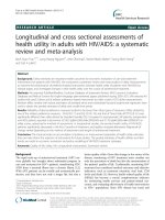 DSpace at VNU: Longitudinal and cross sectional assessments of health utility in adults with HIV AIDS: a systematic review and meta-analysis