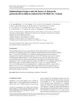 DSpace at VNU: Epidemiological features and risk factors of Salmonella gastroenteritis in children resident in Ho Chi Minh City, Vietnam