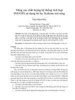 DSpace at VNU: Nâng cao chất lượng hệ thống tích hợp INS GPS sử dụng bộ lọc Kalman mở rộng