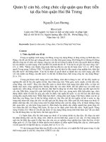 DSpace at VNU: Quản lý cán bộ, công chức cấp quận qua thực tiễn tại địa bàn quận Hai Bà Trưng