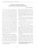 DSpace at VNU: Một số suy nghĩ về nội dung văn hóa trong giảng dạy tiếng Pháp