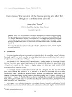 DSpace at VNU: Detection of the location of the hazard during and after the design of combinational circuits