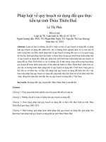 DSpace at VNU: Pháp luật về quy hoạch sử dụng đất qua thực tiễn tại tỉnh Thừa Thiên Huế