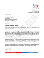 Mẫu đơn xin việc bằng Tiếng Anh ngành KẾ TOÁN