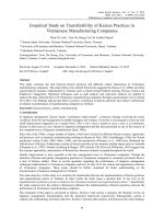 140. Empirical study on transferability of kaizen practices in Vietnamese manufacturing companies