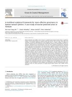 DSpace at VNU: A multilevel analytical framework for more-effective governance in human-natural systems: A case study of marine protected areas in Vietnam