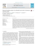 DSpace at VNU: Numerical buckling analysis of an inflatable beam made of orthotropic technical textiles