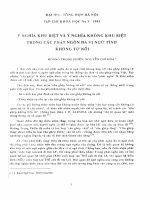 DSpace at VNU: Ý nghĩa khu biệt và ý nghĩa không khu biệt trong các phát ngôn đa vị ngữ tính không từ nối