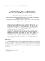 DSpace at VNU: Photoluminescence and I -V Characteristics of Blended Conjugated Polymers ZnO Nanoparticles