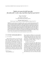 DSpace at VNU: Nghiên cứu quan hệ phối hợp giữa nhà phân phối và nhà cung cấp nhằm tăng hiệu quả kinh tế