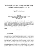 DSpace at VNU: So sánh chế định giao kết hợp động theo pháp luật Việt Nam và pháp luật Hoa Kỳ