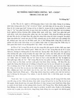 DSpace at VNU: Sự thống nhất biện chứng 