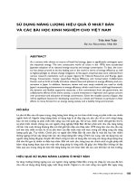 DSpace at VNU: SỬ DỤNG NĂNG LƯỢNG HIỆU QUẢ Ở NHẬT BẢN VÀ CÁC BÀI HỌC KINH NGHIỆM CHO VIỆT NAM 15. TRAN ANH TUAN