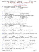 Đề cương ôn tập HK1 Toán 11 năm học 2017 – 2018 trường THPT Hai Bà Trưng – TT. Huế