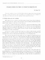 DSpace at VNU: Về khái niệm cấu trúc cú pháp và trật tự từ