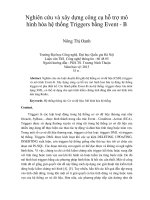 DSpace at VNU: Nghiên cứu và xây dựng công cụ hỗ trợ mô hình hóa hệ thống Triggers bằng Event - B