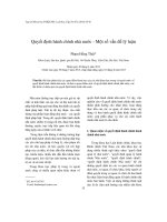 DSpace at VNU: Quyết định hành chính nhà nước - Một số vấn đề lý luận