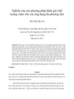 DSpace at VNU: Nghiên cứu các phƣơng pháp đánh giá chất lƣợng video cho các ứng dụng đa phƣơng tiện