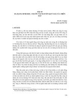 KY YEU DA DANG SINH HOC VA PTMN VIET NAM Vo Quy