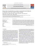 DSpace at VNU: Recent levels of organochlorine pesticides and polychlorinated biphenyls in sediments of the sewer system in Hanoi, Vietnam