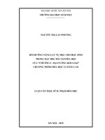 DSpace at VNU: Bồi dưỡng năng lực tự học cho học sinh trong dạy học bài tập hoá học của “chương 5- Đại cương kim loại” chương trình Hoá học 12 nâng cao”