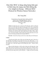 DSpace at VNU: Giao thức MAC sử dụng năng lượng hiệu quả và thích ứng cho mạng cảm biến không dây (An Adaptiven Energy - Efficient MAC Protocol for Wireless Sensor Networks)