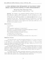 DSpace at VNU: A new method for separation of randow noise from capacitance signal in dlts measurement