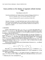 DSpace at VNU: Some problem on the shadow of segments infinite boolean rings