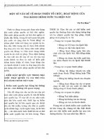 DSpace at VNU: Một số vấn đề về hoàn thiện tổ chức, hoạt động của Tòa Hành chính nước ta hiện nay